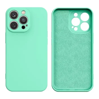 Apple iPhone 13 Pro Max 6.7'' Silicone Color Case Cover, Mint Green