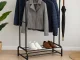 Freestanding Clothes Rack with Shoe Shelves, Black, 160 cm