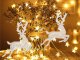 Transparent Reindeer Christmas Tree Ornament with Glitter, 13 cm