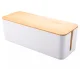 Cable and Power Strip Organizer Box, 32 cm, White