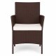 Set of 2 Garden Armchairs with Cushions MultiGarden Brown