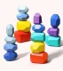 Bakalu Wooden Balancing Stones Montessori Set with Basket