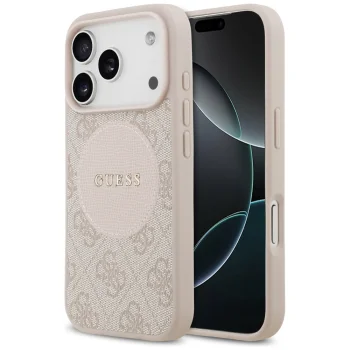 Guess iPhone 17 Pro Case 4G Circle Classic Logo MagSafe, Pink