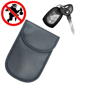 Anti-Theft Signal Blocking Keyless Car Key Case 14x10cm Black