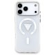 Guess IML Gradient Triangle Logo MagSafe Case for iPhone 17 Pro Max, Transparent