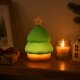 Silicone LED Night Light Christmas Tree, USB, 3 Modes, Green/Brown