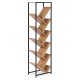 Tree Bookshelf with 10 Shelves Geometric Bookcase by ModernHome, Light Oak