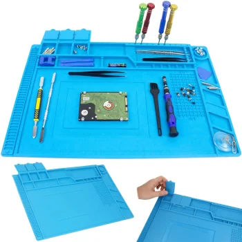Silicone Soldering Service Mat Organizer with Magnet, 30x45cm