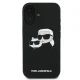 Karl Lagerfeld Silicone Double Heads Print MagSafe Case for iPhone 16 Plus, Black