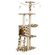 Cat tree with house and bed 138 cm, 5 levels, Petsi, beige