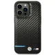 BMW Leather Carbon Case for Apple iPhone 14 Pro, Black