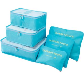 Ceļojumu Organaizeri, 6 gab., Zils | Travel Organizer