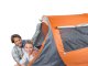 Pop-up beach tent with UV protection, self-assembling, grey-orange