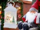 Christmas LED Lantern Decoration with Snowman, Holiday Decor, White