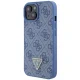 Guess iPhone 15 Case Crossbody 4G Metal Logo, Blue