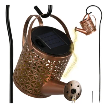 Gardlov Solar Garden Lamp Watering Can, 60 LED, Warm White