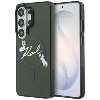 Karl Lagerfeld IML KC Script MagSafe Case for Samsung Galaxy S26 Ultra, Black