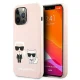 Karl Lagerfeld Silicone Ikonik MagSafe Case for iPhone 13 Pro / 13, Light Pink