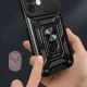 Hybrid Armor Camshield Case for iPhone 16 with Camera Cover and Ring Stand - Blue