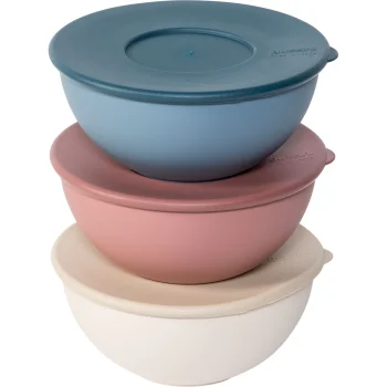 Bowl Set with Lids Guzzini EVERYWHERE BIO, 3 pcs, 0.9 L