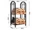 Firewood Rack + Fireplace Tools 4 pcs.