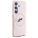 Karl Lagerfeld Silicone Double Heads And Circle MagSafe Case for Samsung Galaxy S25, Pink
