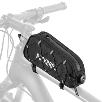 Rockbros TL004 ROAD TO SKY 0.7L Waterproof Bike Frame Bag - Black