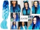 Synthetic Hair for Braids Ombre, Blue