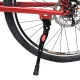Adjustable bicycle kickstand with non-slip tip, black