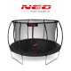 Garden trampoline 12ft (374 cm) with inner safety net Neo-Sport, black