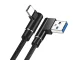 Angled USB-C charging cable for phone, fast charge, 1m