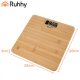 Ruhhy 22522 Bamboo Digital Bathroom Scale with LCD Display, 180 kg