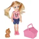 Pink Doll Convertible Car with Doll, Dog and Picnic Basket, 4 pcs