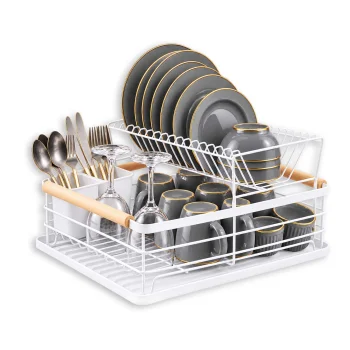 Dish Drying Rack Massido Ms-601, 2-Tier, 43 x 32 x 27 cm, White