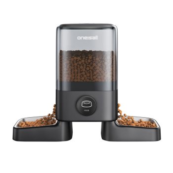 Oneisall PF09 Automatic Double Pet Feeder 5L with Dual Bowls