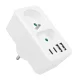 Socket Splitter Maclean MCE249 F/W, 2 Outlets, 2x USB-A, 2x USB-C PD 20W, White