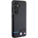 BMW Samsung Galaxy S24 Case Leather Carbon, Black