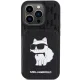 Karl Lagerfeld iPhone 15 Pro Max Case Saffiano Monogram Choupette, Black