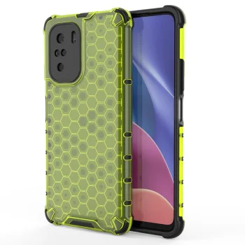 Honeycomb Case with TPU Bumper for Xiaomi Poco F3 / Redmi K40 Pro / K40, Green