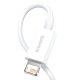 USB uz Lightning kabelis Baseus CALYS-A02 2.4A 1m Balts
