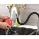 Kitchen Faucet with Flexible Spout, 8×56 cm, Black/Silver