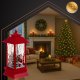 Christmas LED Lantern with Flameless Candle Ruhhy 26752, Red