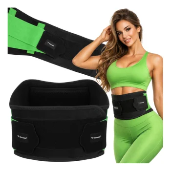 Trizand Neoprene Slimming Belt 120x24 cm, Black/Green