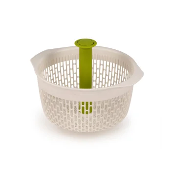 Joseph Joseph Spindola In-Sink Salad-Spinning Colander, White/Green