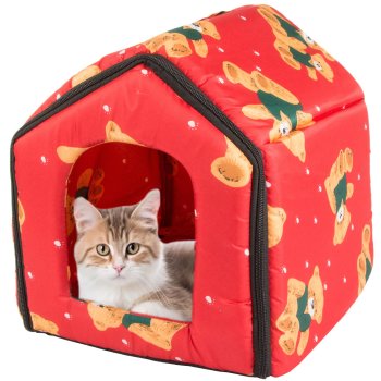 Pet House Bed for Dogs and Cats, Size L