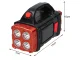 Portable LED COB Solar Flashlight with Powerbank Function, Red