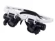 Watchmaker Headset Magnifier with LED Light 8x 23x, White-Black