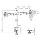 Dual Monitor 17\"-32\" Desk Mount, Black