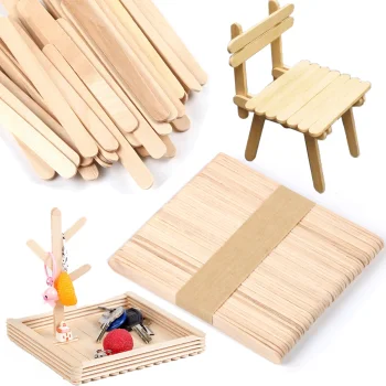 Natural Wooden Craft Sticks 50 pcs