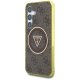 Guess 4G Glitter Triangle Buttons MagSafe Case for Samsung Galaxy S25 Brown